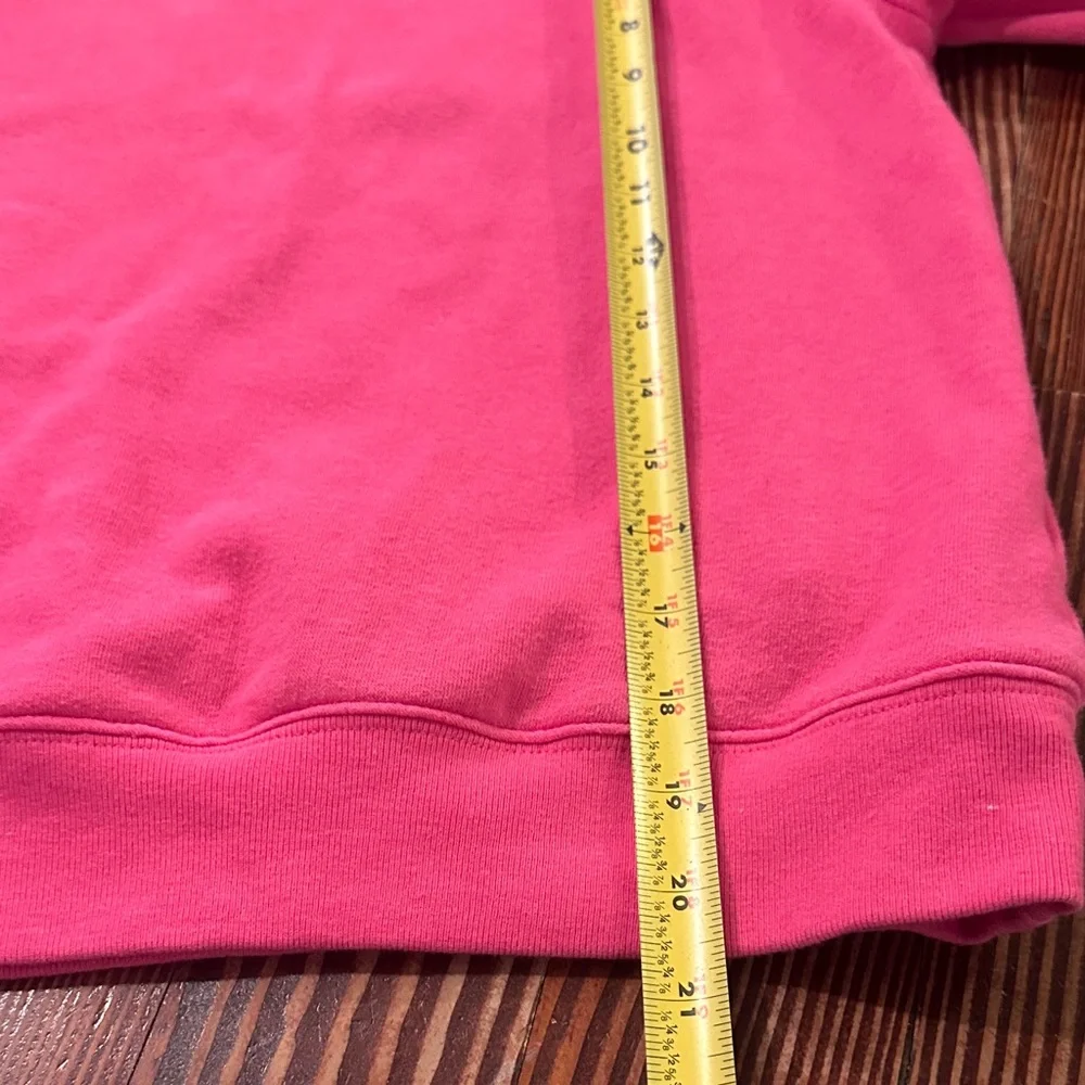 J. Crew Vibrant Pink Wide button-collar pullover sweatshirt in cloudspun fleece